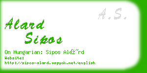 alard sipos business card